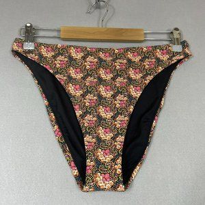 J Crew High Rise Cheeky Bikini Bottom Size M Ratti Prism Floral Swim Beach NWT